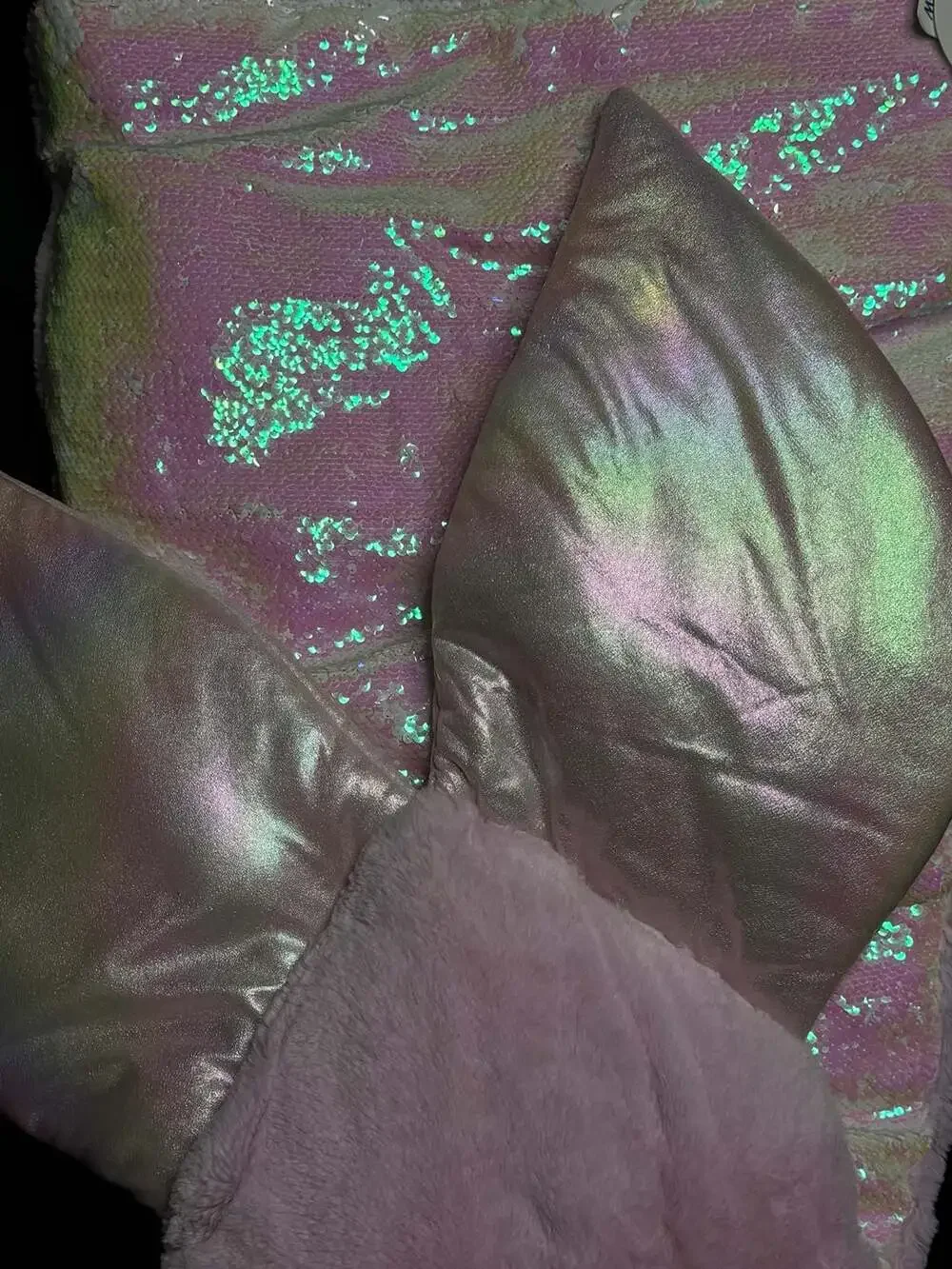 Iridescent Pastel Sequin Mermaid Tail Snuggle Blanket